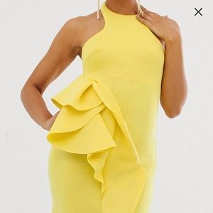 Vibrant yellow cocktail dress